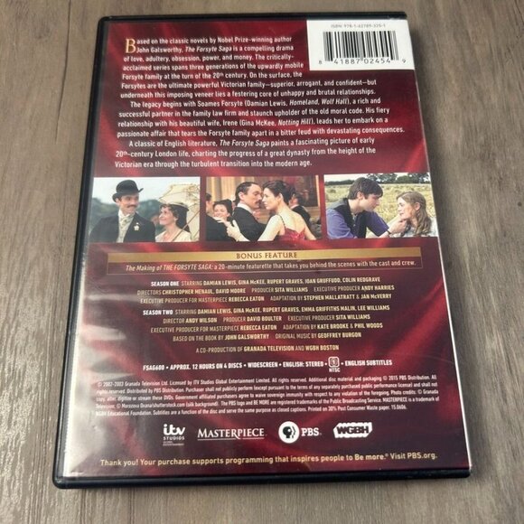 The Forsyte Saga The Complete Series DVD PBS Masterpiece Damian Lewis Gina McKee - Picture 2 of 2